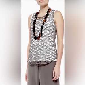 NWT Eileen Fisher Linen Crochet Tank Top Italian Yarn Sz PS
